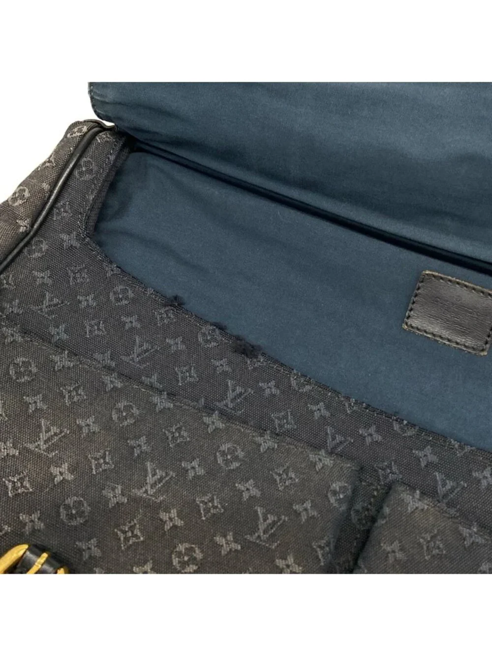 Louis Vuitton Shoulder Bag Monogram Mini Denise Blue